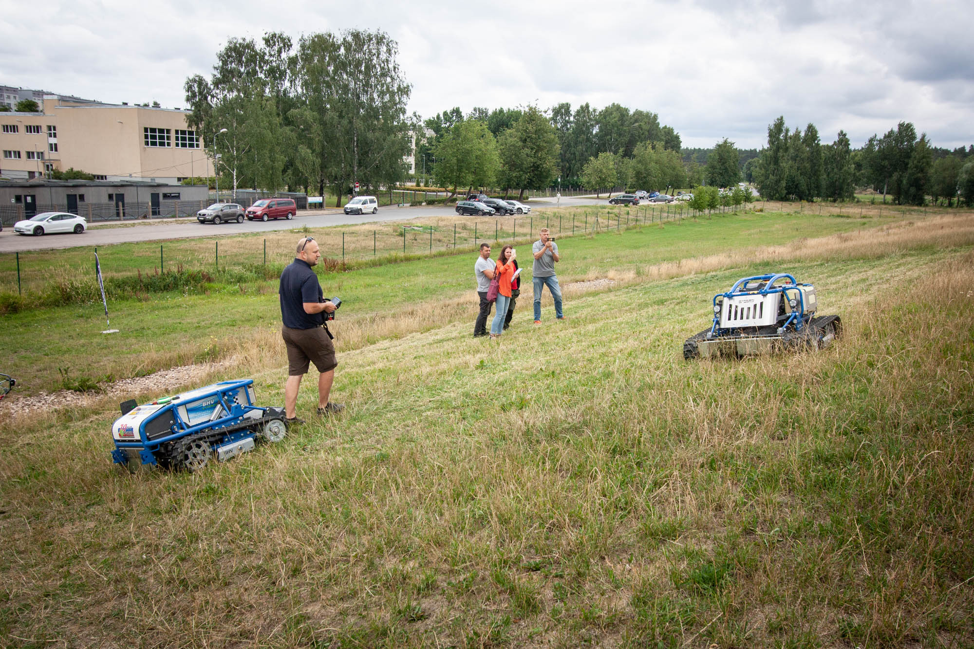 Barbieri slope mower demo Latvia