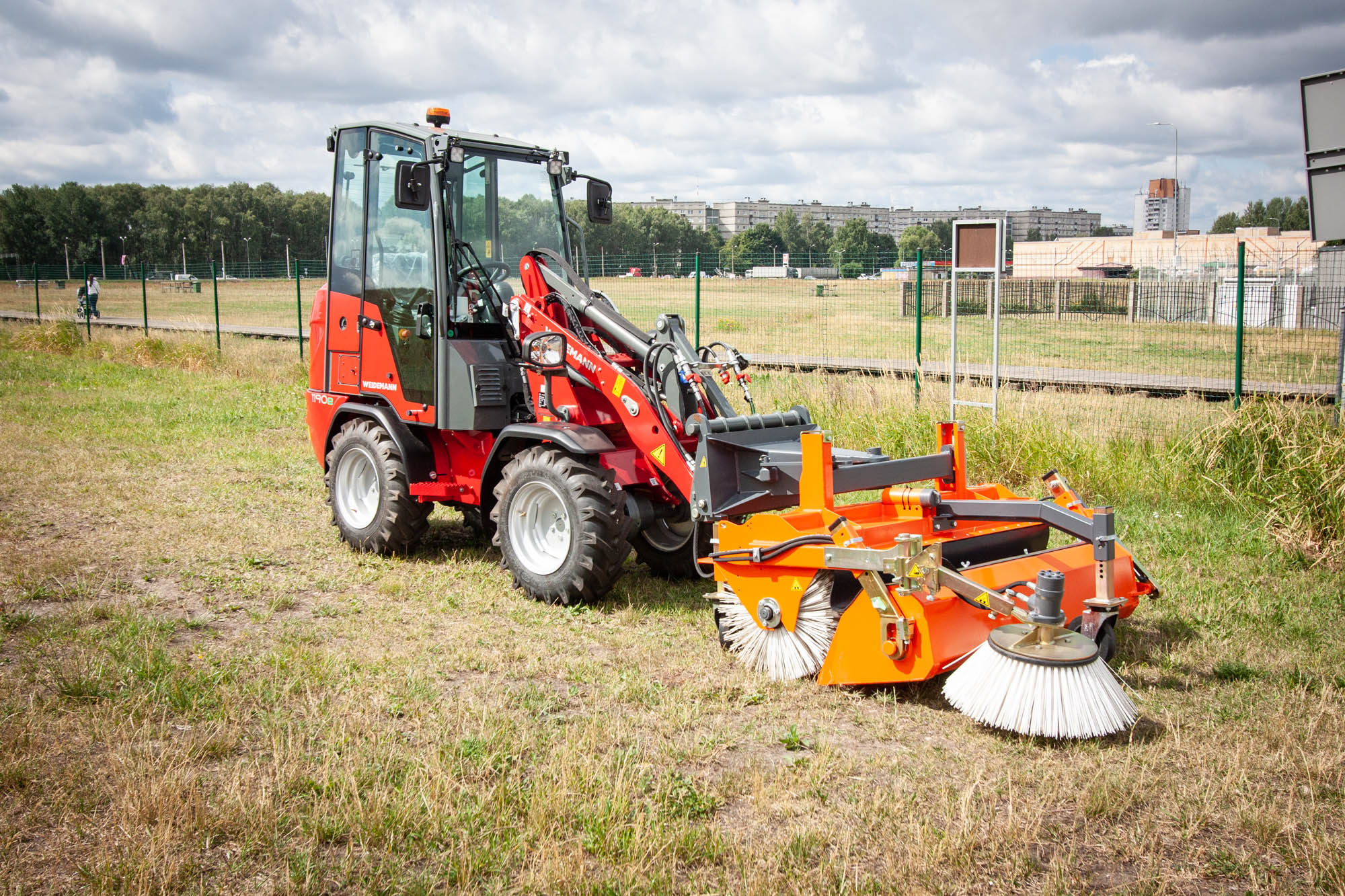 Barbieri slope mower demo Latvia